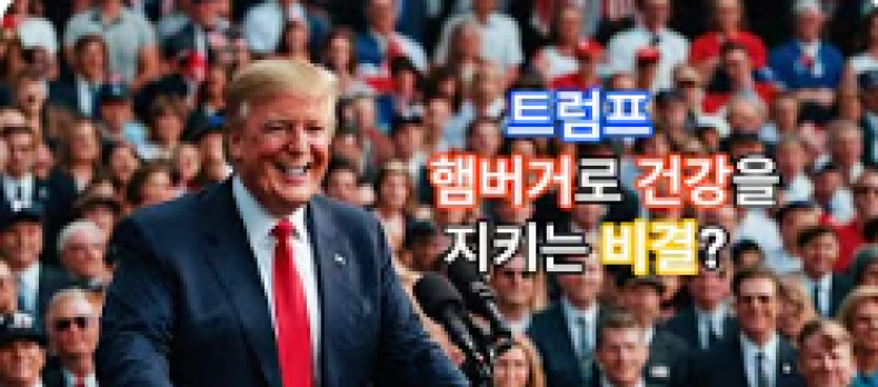 반전 건강관리! 트럼프의 햄버거로 건강을 지키는 비결